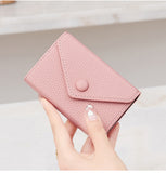 Pink leather travel wallet card holder