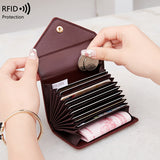 leather travel wallet card holder