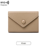 Beige Leather Travel Purse Card Holder