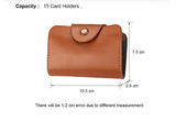 Brown leather travel purse card holder