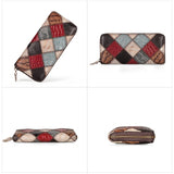 Vintage Colourfull Leather Tall Purse for Women