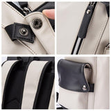 Anti-theft Waterproof Faux Leather Travel Backpack